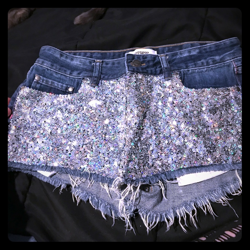 Vs pink sequin shorts size 6